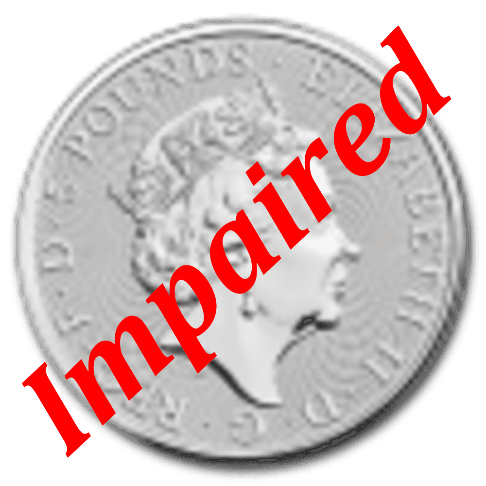 2020 SilverBritain Queen's Beasts White Lion 2 oz *IMPAIRED