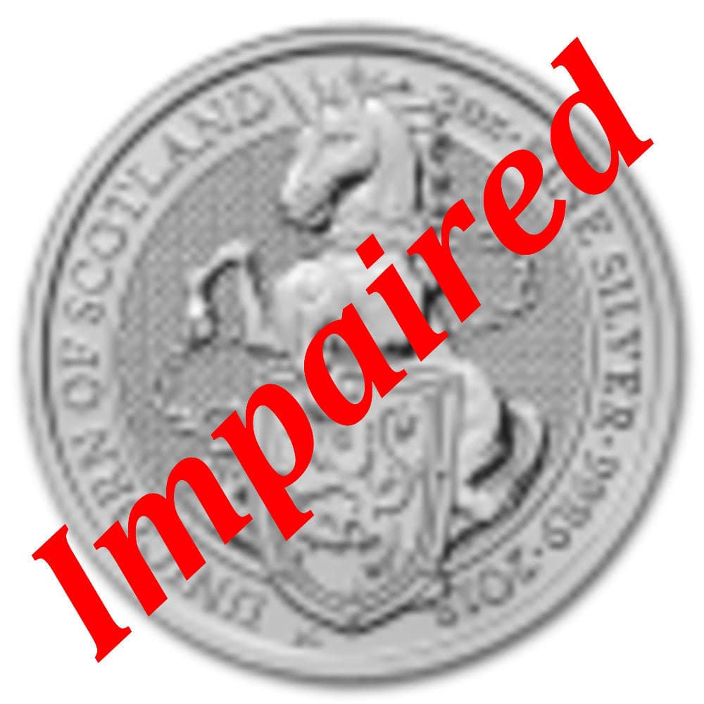 2018 Silver Britain Queen's Beasts The Unicorn 2 oz *IMPAIRED