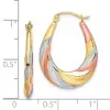 Oval Scalloped Hollow Hoop Earrings