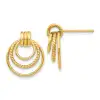 Polished and Textured Fancy Post Earrings
