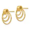 Polished and Textured Fancy Post Earrings