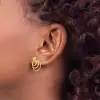 Polished and Textured Fancy Post Earrings