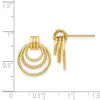 Polished and Textured Fancy Post Earrings