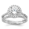 rhodium-cz-halo-engagement-eternity-band-2-ring-set-ss
