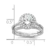 rhodium-cz-halo-engagement-eternity-band-2-ring-set-ss