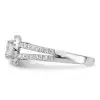 Rhodium-plated & CZ Ring (SS)