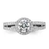Rhodium-plated & CZ Ring (SS)