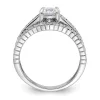 Rhodium-plated 2-Piece CZ Size 6 Wedding Set Ring (SS)