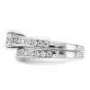 Rhodium-plated 2-Piece CZ Size 6 Wedding Set Ring (SS)
