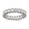 Sterling Silver Rhodium-plated CZ Eternity Band