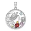 sterling-silver-rhodium-plated-polished-rainbow-multi-gemstone-sea-turtle-pendant