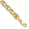 14k-7in-5-5mm-hollow-double-link-charm-bracelet