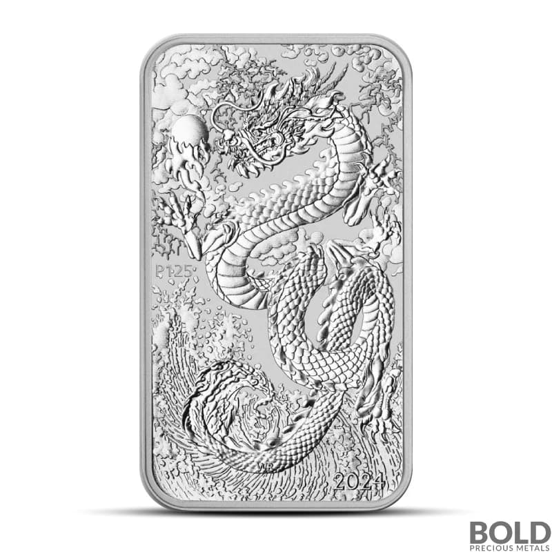 2025 1 oz Australia Rectangular Dragon Silver Coin (BU)
